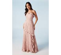 Oasis Rose Georgette One Shoulder Maxi Bridesmaid Dress In Blush blush 16