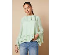 Oasis Ruched Waist 3/4 Sleeve Blouse In Mint mint 6