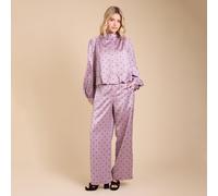 Oasis Satin Crepe Spot Trouser Petite MINK SIZE 10
