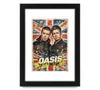 Oasis Signed Poster Print - Limited Edition Autograph Fan Gift - Collectible Memorabilia Wall Art Merchandise - Liam & Noel Gallagher Live '25 Reunion (A3 Framed with Mount)