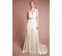 Oasis Women's Strappy V Neck Wedding Dress in Ivory | Size: 12 Oasis Ivory 12