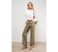 Oasis Stud Lace Trim Detail Tie Neck Blouse In Ivory ivory 6