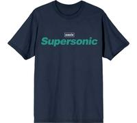 Oasis Supersonic Title Colour Navy Blue T-Shirt NEW OFFICIAL