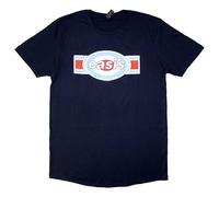 (M) Oasis T Shirt Band Logo Target Oblong new Official Mens Navy Blue