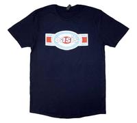 Oasis T Shirt Band Logo Target Oblong Official Mens Navy Blue XL