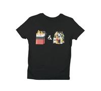 Oasis T-Shirt - Cigarettes and Alcohol - Unisex, 100% Cotton, Sizes S to 5XL Black