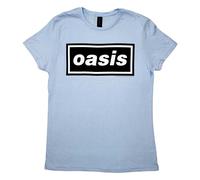 Oasis T Shirt Classic Decca Band Logo Skinny Fit Official Licensed Womens