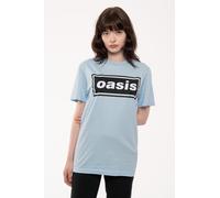 Oasis T Shirt Decca Band Logo new Official Unisex Light Blue