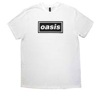 Oasis T Shirt Decca Band Logo new Official Unisex White