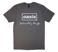 Oasis T-Shirt: Definitely Maybe Distressed Text Logo OFFICIAL NEW