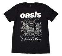 Oasis T-Shirt Definitely Maybe Drawing Noel Liam Gallagher Official New Black