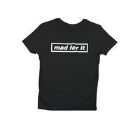 Oasis T-Shirt - Mad Fer It - Unisex, 100% Cotton, Sizes S to 5XL Black