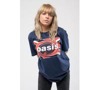 Oasis T Shirt Union Jack Band Logo new Official Unisex Navy Blue