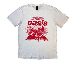 Oasis T-Shirt What World's Waiting For Noel Liam Gallagher Official New Natural