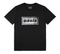Oasis Thread Band Logo T-Shirt in Black | Size: Large Oasis Black L