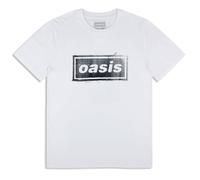 Oasis Thread Band Logo T-Shirt in White | Size: Small Oasis White S