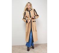 Oasis Tipped Coat In Camel camel