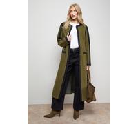 Oasis Women's Tipped Coat in Olive | Size: 10 Oasis Olive 10