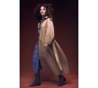 Oasis Trapeze Maxi Trench In Camel camel 8