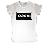 Oasis Decca Band Logo Skinny Fit T Shirt XL White