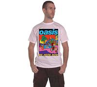 (L, White) Oasis T Shirt Be Here Now Illustration Band Logo new Official Unisex White