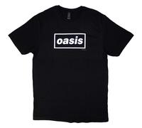 Oasis T-Shirt OASTS01MB01 Official Unisex Decca Logo Short Sleeve Black Small