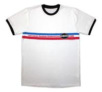 Rock Off Officially Licensed Products Oasis 1996 Tour Horizontal Stripes Ringer T Shirt L White