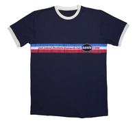 Rock Off officially licensed products Oasis 1996 Tour Horizontal Stripes Ringer T Shirt S Navy