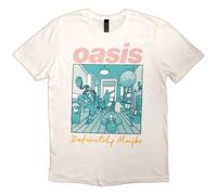 Rock Off officially licensed products Oasis Definitely Maybe Illustration Colour T Shirt XL White