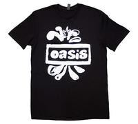 (XL, Black) Oasis Splat Band Logo T Shirt