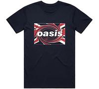 Oasis Union Jack Official Tee T-Shirt Mens Unisex (Large) Blue