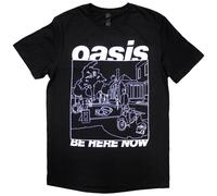 Oasis Unisex T-Shirt: Be Here Now Line Drawing (X-Large)
