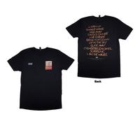 Oasis T-Shirt Definitely Maybe AAA Setlist Unisex Short Sleeves Back Print Black XX-Large