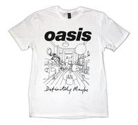Rock Off officially licensed products Oasis Definitely Maybe Line Drawing T Shirt L White