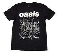 Rock Off officially licensed products Oasis Definitely Maybe Line Drawing T Shirt S Black