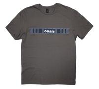 Oasis Unisex T-Shirt: Horizontal Bars Logo (Charcoal Grey) (X-Large)