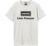 Amplified Unisex Adult Live Forever Oasis T-Shirt (L) (Vintage White)