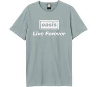 Oasis Unisex T-Shirt Live Forever Title Vintage Strange Blue (2XL)