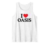 Oasis Vacation California CA Vintage Retro Souvenirs Heart Tank Top