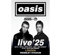 Oasis Wembley London 2025 A3 Print Poster Wall Art Home Decor Album Gift Present Photo Living Room Dining Room Bedroom Unframed Concert Tour Gig Live Retro Music Arena Show