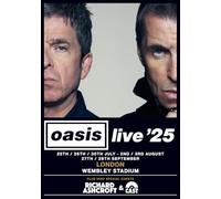 Oasis Wembley London 2025 A3 Print Poster Wall Art Home Decor Album Gift Present Photo Living Room Dining Room Bedroom Unframed Concert Tour Gig Live Retro Music Arena
