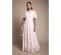 Oasis Women's Angel Sleeve Lace Bridesmaid Dress in Blush | Size: 6 Oasis Blush 6