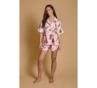 Oasis Women's Animal Satin Printed Short Nightwear set | Size: Medium