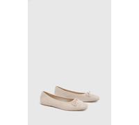 Oasis Women's Beatrice Faux Suede Square Toe Ballet Pumps in Beige | Size: 5 Oasis Beige 5