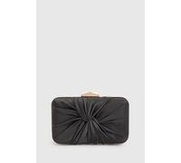 Oasis Women's Beaut Satin Twist Clutch Bag in Black Oasis Black One Size