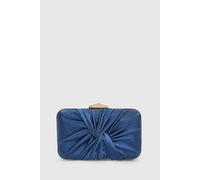 Oasis Women's Beaut Satin Twist Clutch Bag in Navy Oasis Navy One Size