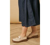 Oasis Women's Bluebell Snaffle Detail Chunky Loafers in Beige | Size: 6 Oasis Beige 6