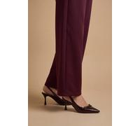 Oasis Women's Bonnie Faux Leather Bow Detail Slingback Court Shoes in Brown | Size: 6