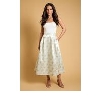 Oasis Women's Bow Detail Jacquard Skirt in Pistachio | Size: 18