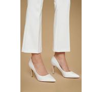 Oasis Women's Bridal Keira Textile High Heel Court Shoes in Ivory | Size: 8